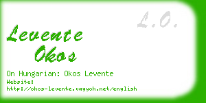 levente okos business card